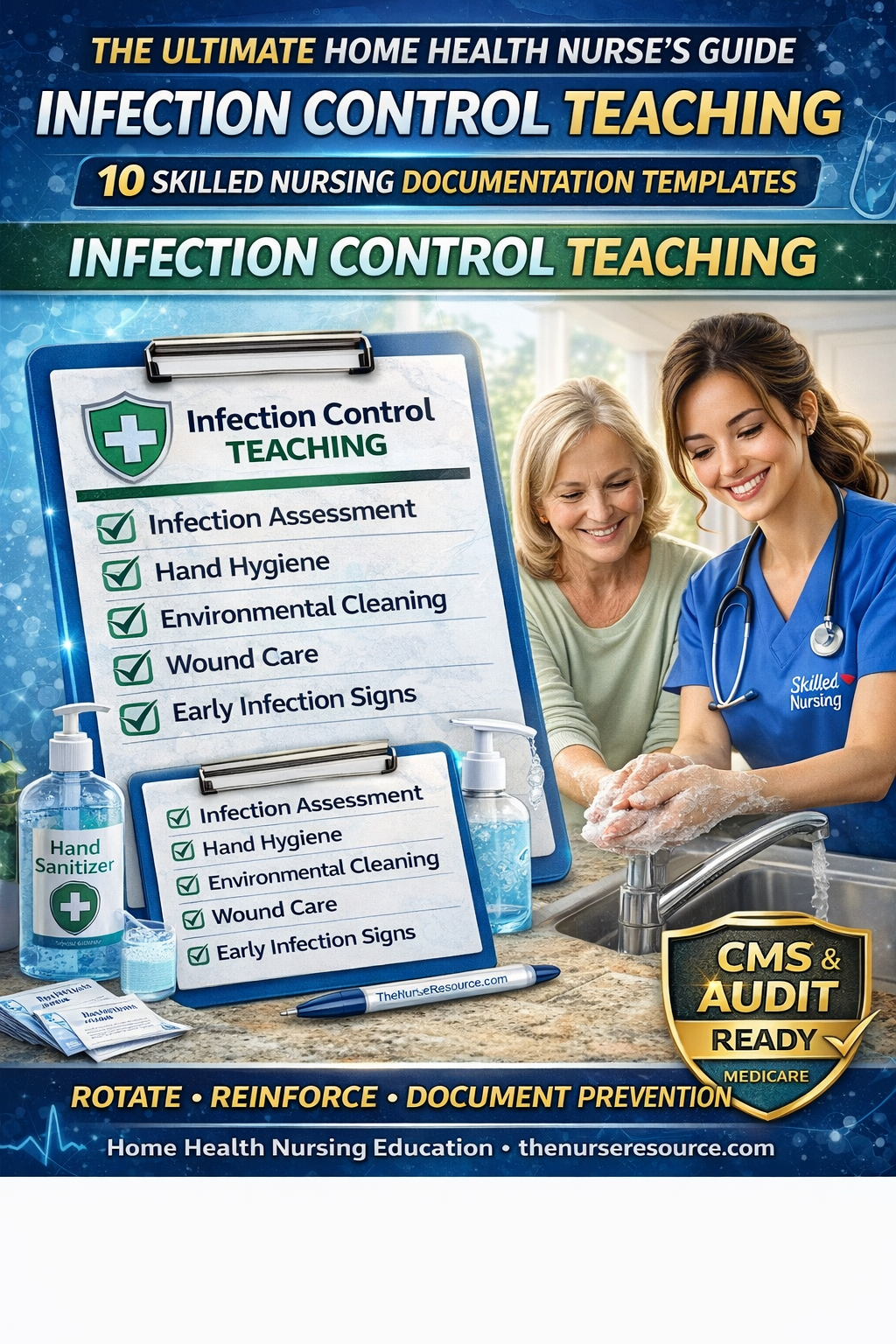 The Ultimate Home Health Nurse’s Guide to Infection Control Teaching: 10 Skilled Nursing Documentation Templates