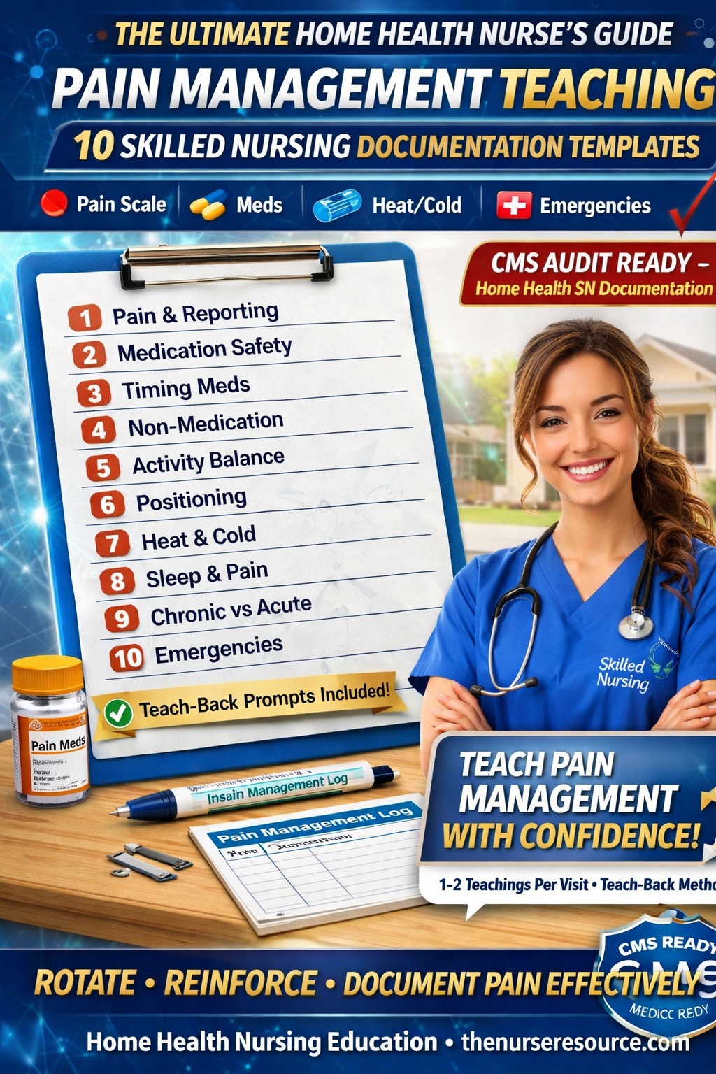 The Ultimate Home Health Nurse’s Guide to Pain Management Teaching: 10 Skilled Nursing Documentation Templates