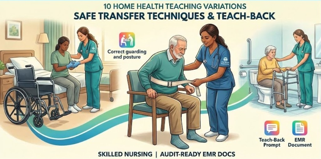 Safe Transfer Character Safe Transfer Techniques Variations (A–J): 10 Home Health Teachings ...