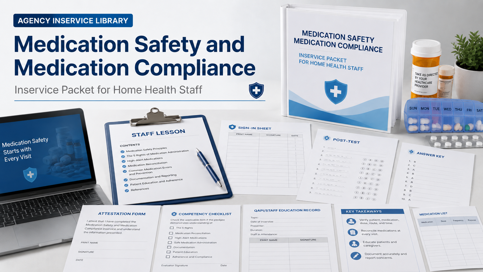 Medication Safety and Medication Compliance Inservice Packet for Home Health Staff